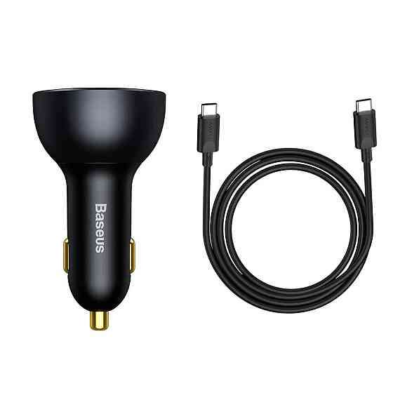 АЗП Baseus Qualcomm Quick Charge 5 Technology Multi-Port Fast Charge Car Charger C+C+U 160W set Gray Киев