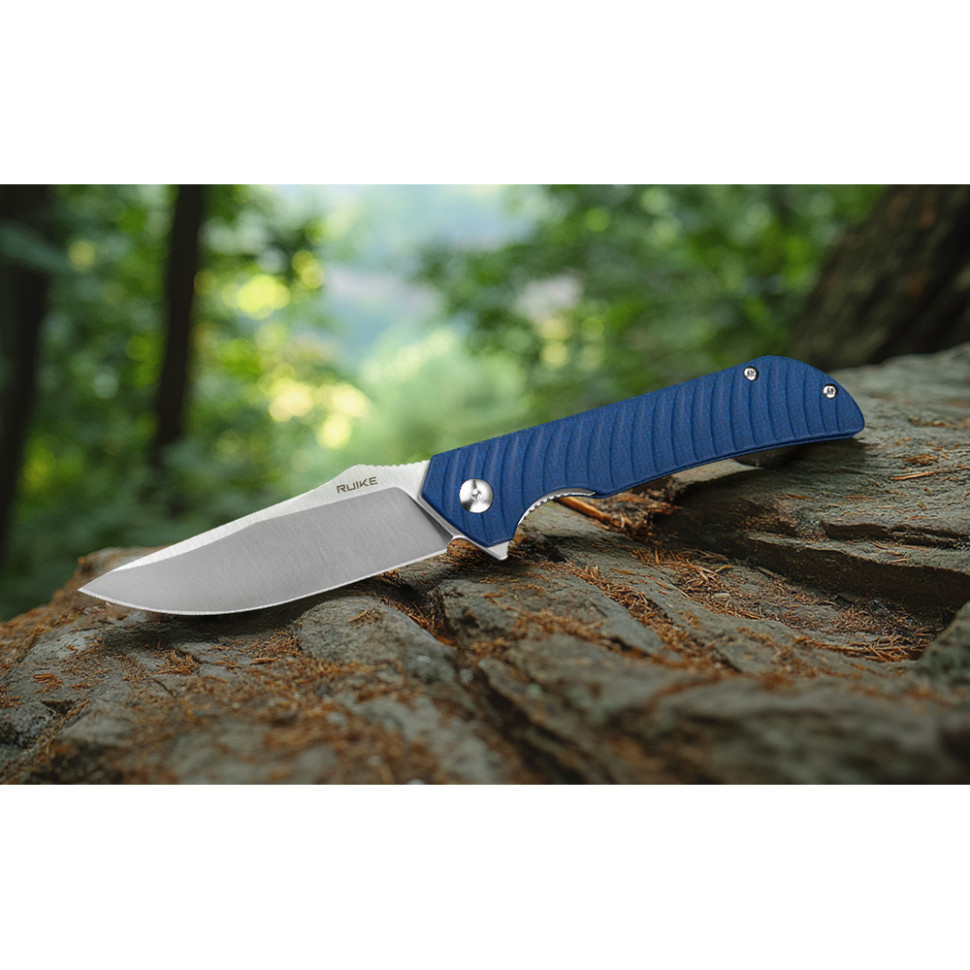 Ніж складаний туристичний Ruike P123-ME, (9.2 см) 14C28N / мікарта синій Київ - фото 12