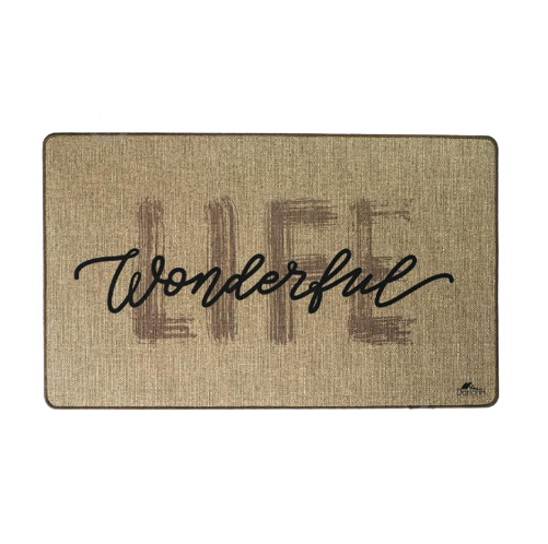 Килимок льон Прінт Life 60*90см коричневий Дариана Житомир