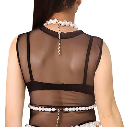 Ліф з перлин Art of Sex - Jasmine, колір білий, розмір XS-2XL Львів