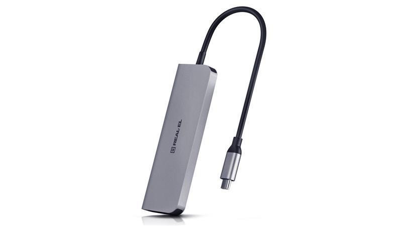 Концентратор REAL-EL CQ-700 Space Grey USB hub Харків - фото 1