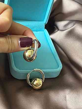 Сережки Balenciaga срібно-золотого кольору Одеса