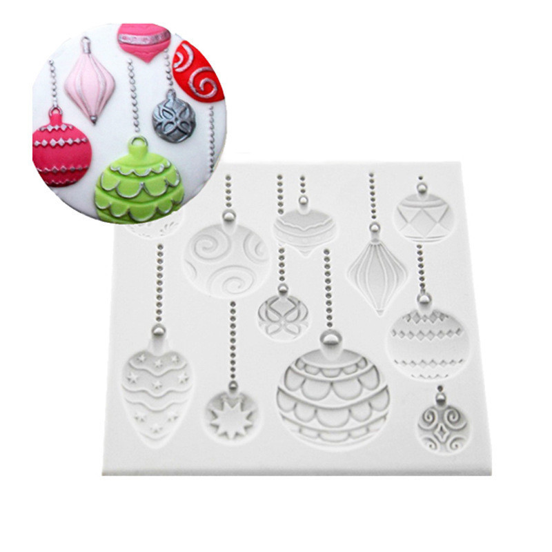 Молд Новогодние игрушки 103 на 103 мм серый Киев - изображение 1