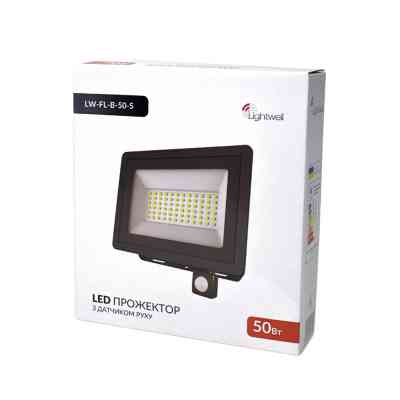 Прожектор Lightwell LW-FL-B-50-S 50 W з датчиком руху Винница