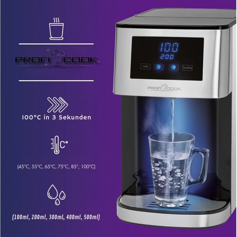 Диспенсер для гарячої води 4 літри 5 рівнів температури Profi Cook PC-HWS (1145) Нововолинськ - фото 10