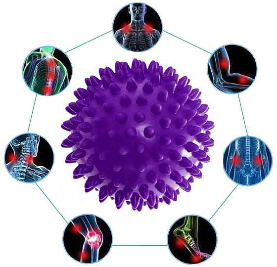 EasyFit Масажний м'ячик EasyFit PVC 7.5 см м'який (надувний) фіолетовий Коломия