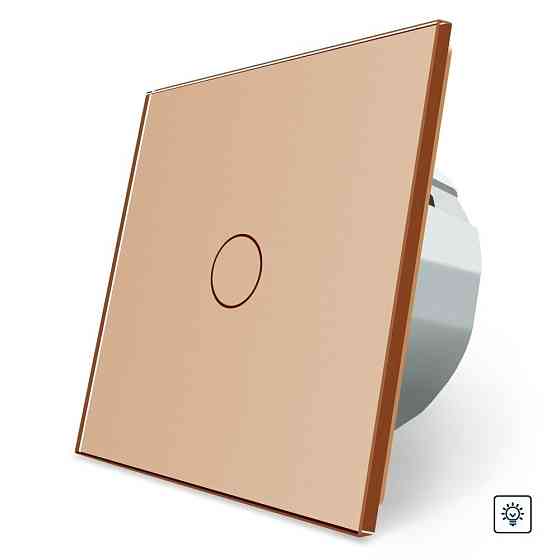 Сенсорний диммер 1 сенсор Livolo золото скло (VL-C701D-13) Коломыя