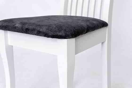 Стілець Жасмін, білий/сіра тканина Київ