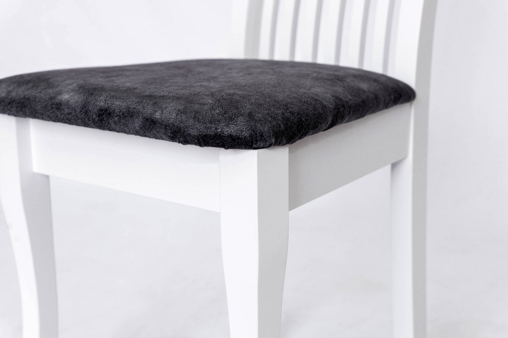 Стілець Жасмін, білий/сіра тканина Киев - изображение 3