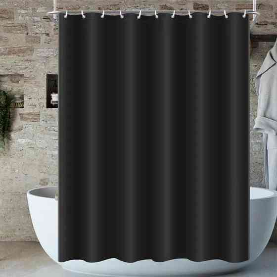 Шторка для душа и ванной комнаты Bathlux 180 x 180 см водонепроницаемая люкс качество, Черная Каменец-Подольский