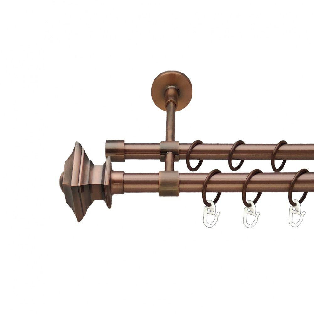 Карниз Orvit Борджеза металевий дворядний закритий гладка труба кільце металеве Мідь 19\16 мм 160 см Львов - изображение 1