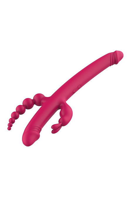 Вібратор із 4 стимулюючими кінцями Dreamtoys Anywhere Pleasure Vibe Essentials, рожевий Sex Aura Київ - фото 4