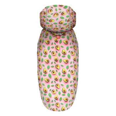 Дождевик для животных WAUDOG Clothes Накидка с капюшоном Авокадо на розовом XXS (354-4051) Винница