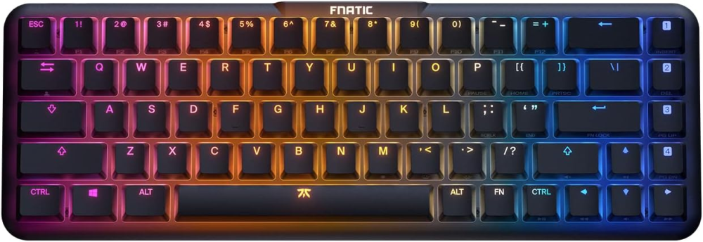 Низькопрофільна механічна клавіатура Fnatic STREAK65 LP Black RGB PBT для кіберспорту та геймінгу Київ - фото 4