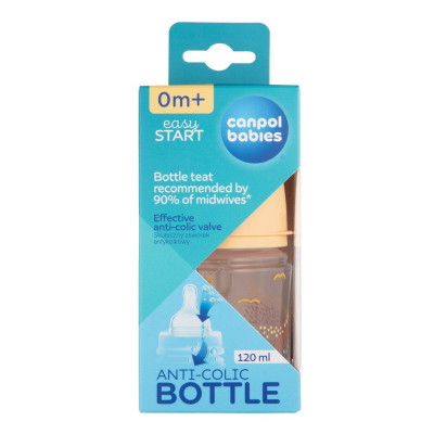 Пляшечка для годування Canpol babies Easystart MOUNTAINS антиколікова з широким отвором 120 мл бежева (35/242_bei) Вінниця - фото 10
