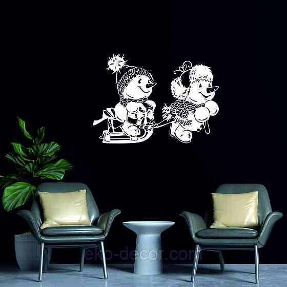 Декоративное настенное Панно «Снеговик», Декор на стену Киев