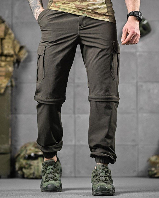 Стрейчевые летние такатические штаны-шорты PARADOX олива ДЛ6298 Одесса - изображение 13