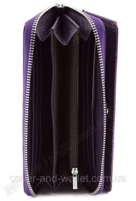 Пурпуровий жіночий гаманець на змійці з блоком під картки Horton AE 202 Київ - фото 8