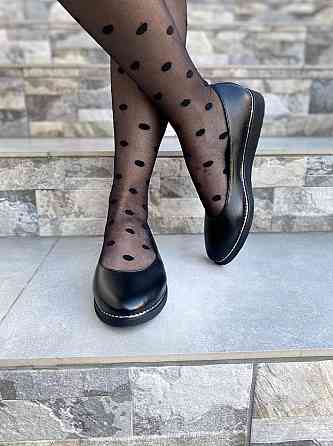 Injers Балетки жіночі INJERS 191 чорні (весна-осінь, шкіра натуральна) (1284) лише 40р. Коломия