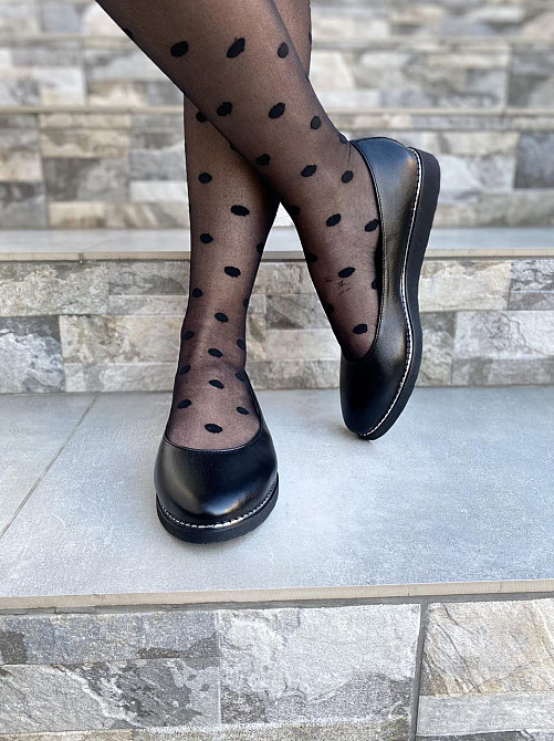 Injers Балетки жіночі INJERS 191 чорні (весна-осінь, шкіра натуральна) (1284) лише 40р. Коломия - фото 4