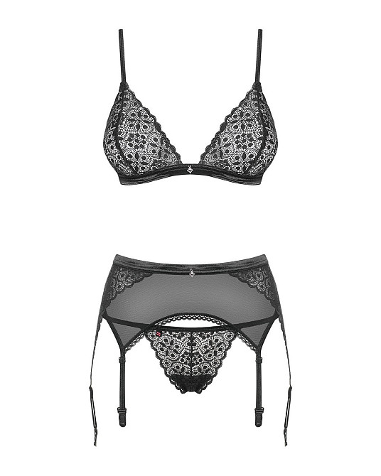 Комплект білизни - Obsessive Shibu Set Black S/M Sex Aura Київ - фото 5