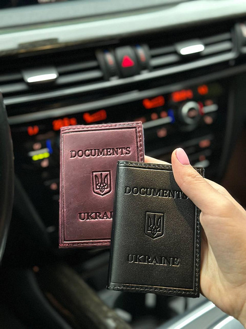 Шкіряна обкладинка для ID-паспорта та водійських прав 2186-1B Київ - фото 10