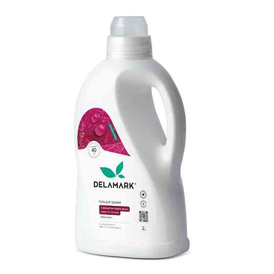 Гель для стирки универсальный с ароматом черной вишни, замши и табака DeLaMark 2 л Киев