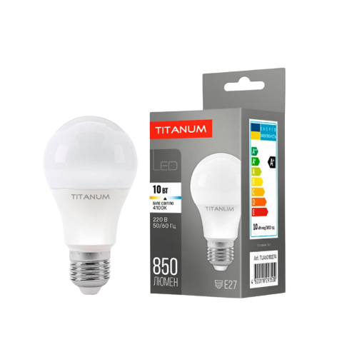 Лампа A60 10W E27 4100К 220V LED Titanum Житомир