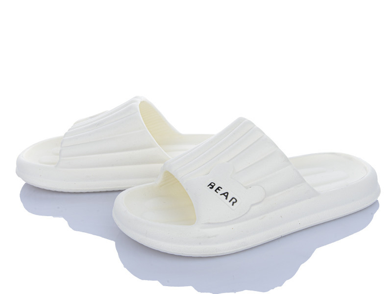 Женские шлепанцы белые пенка Мишка Одесса - изображение 6
