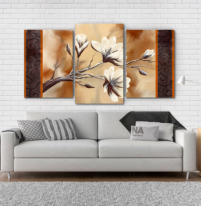 Модульна картина Квіти Абстракція Art-144_3 Київ - фото 2