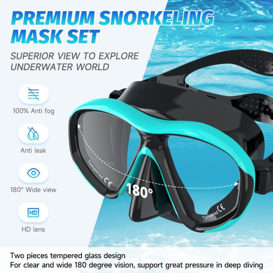 Маска для плавання з трубкою Findway Луцьк