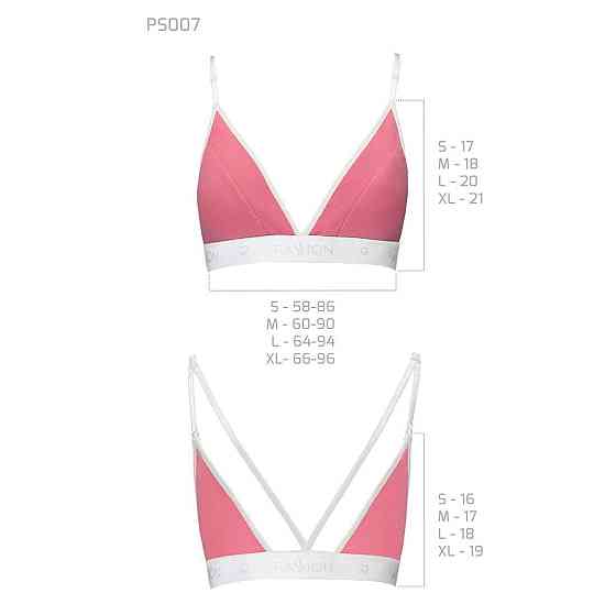 Спортивний топ з подвійними бретелями Passion PS007 TOP XL, pink Sex Aura Київ