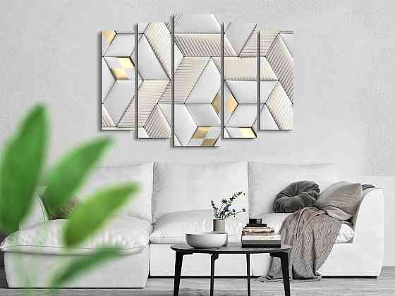 Модульна картина у вітальню / спальню Абстракція візерунок Art-404_5 ( 80х118см ) Київ