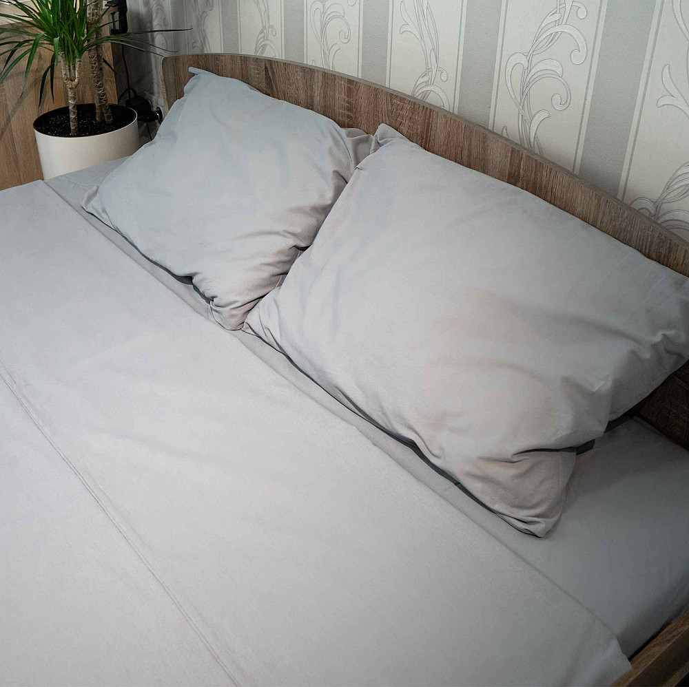 Підковдра 180x215 Поплін GM Textile 120 г/м2 Бавовна (Світло-сірий) Суми - фото 2