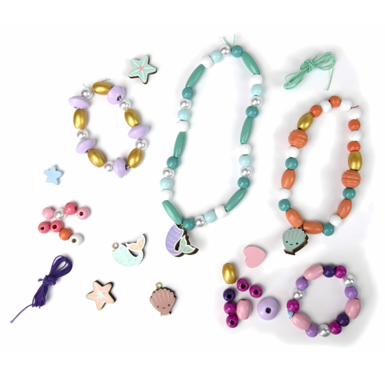 Набір для творчості та створення браслетів, прикрас з намистин дитячий «Русалочка» подарунок для дівчаток 6-12 років Кам'янець-Подільський