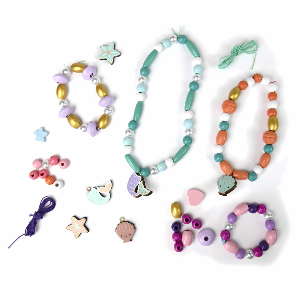 Набір для творчості та створення браслетів, прикрас з намистин дитячий «Русалочка» подарунок для дівчаток 6-12 років Кам'янець-Подільський - фото 4