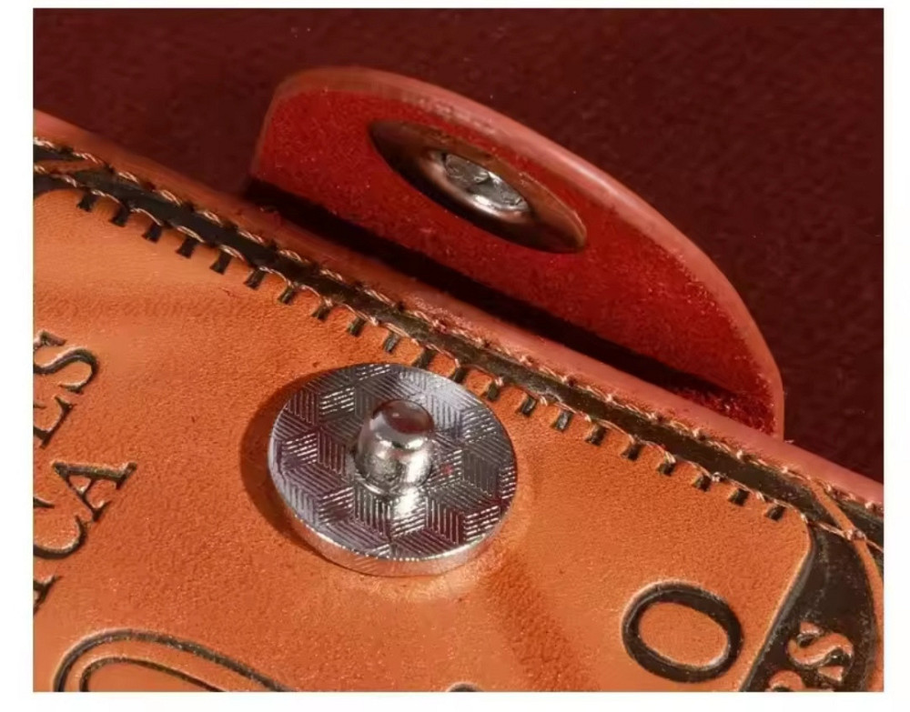 Кошелек мужской гравировка 100 долларов PU кожа 11,5 на 8,5 коричневый Киев - изображение 7