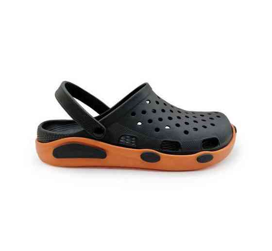 Мужские сабо Crocs-стиля черно-оранжевые 43-44 размер Киев
