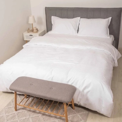 Постільна білизна Tiare White Сатин Страйп Кольоровий полуторний (White_Stripe_pl) Вінниця - фото 10