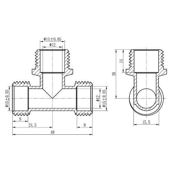 Трійник обтискний Thermo Alliance Forte 16х1/2"х16 НР SF178W161516 Київ