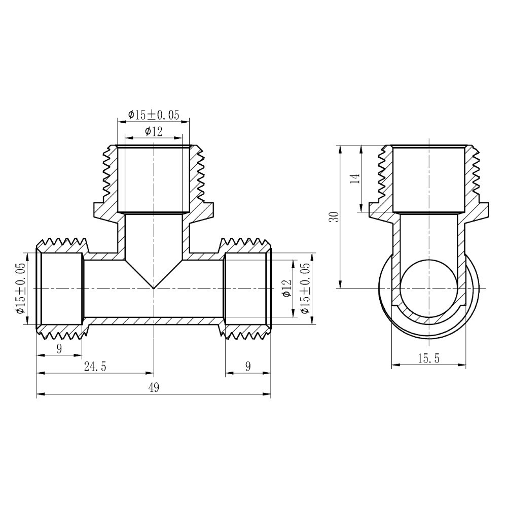 Трійник обтискний Thermo Alliance Forte 16х1/2"х16 НР SF178W161516 Київ - фото 2