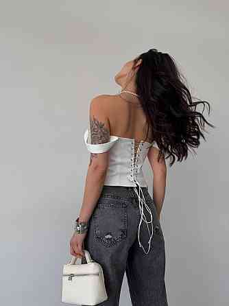 Женский стильный романтический корсет с двойным материалом костюмка Lux Молочный, 46/48 Одесса