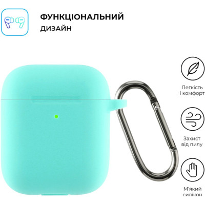 Чохол для навушників Armorstandart Ultrathin Silicone Case With Hook для Apple AirPods 2 Mint Green (ARM59686) Вінниця - фото 2