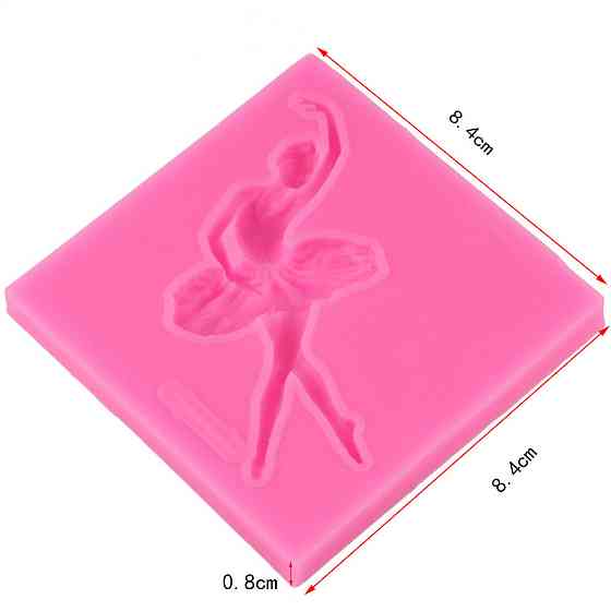 Молд силиконовый Балерина 84 на 84 мм розовый Киев