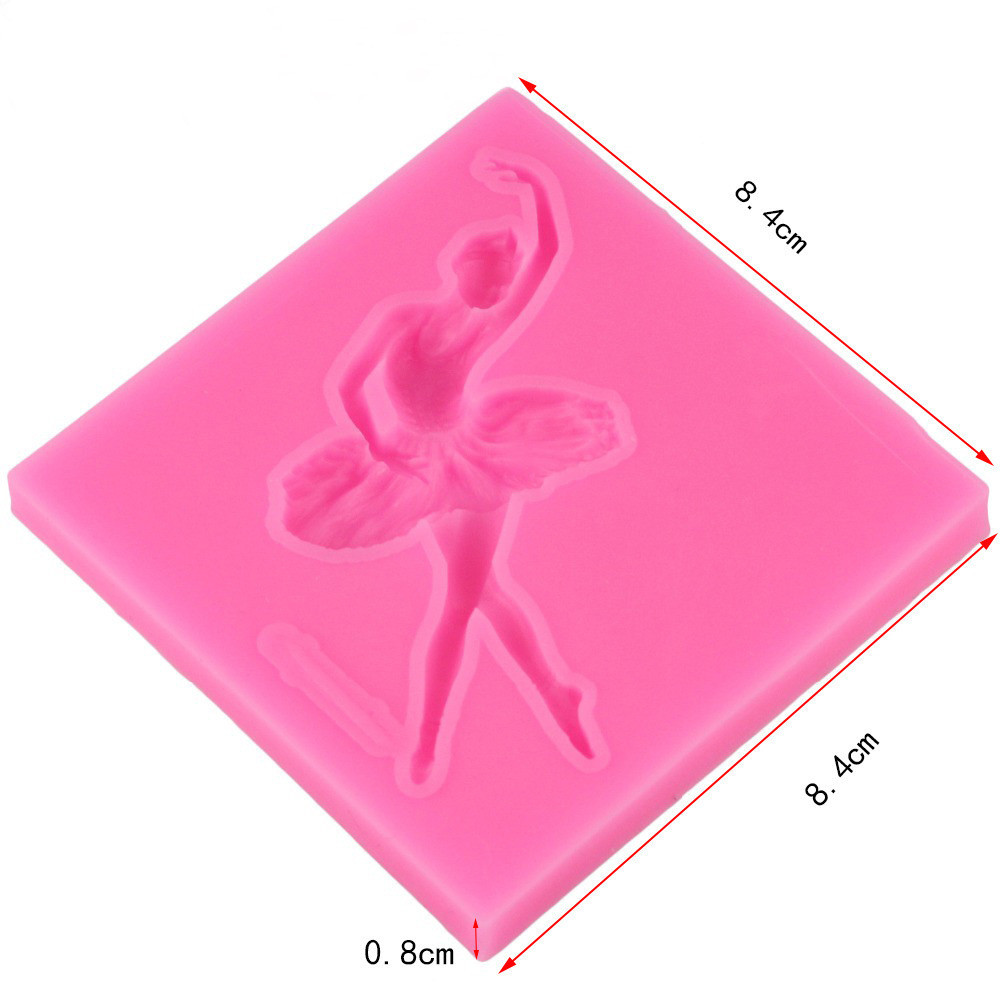 Молд силіконовий Балерина 84 на 84 мм рожевий Київ - фото 2