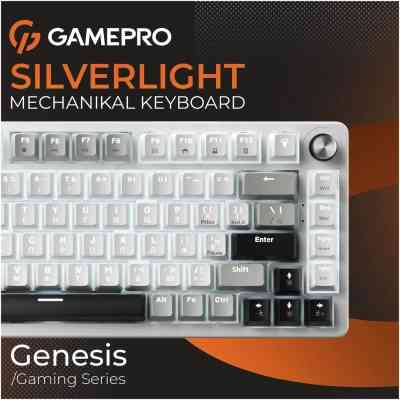 Клавиатура GamePro Genesis Silverlight MK126 USB UA Grey (MK126) Винница