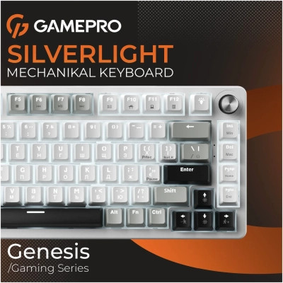 Клавіатура GamePro Genesis Silverlight MK126 USB UA Grey (MK126) Вінниця - фото 4