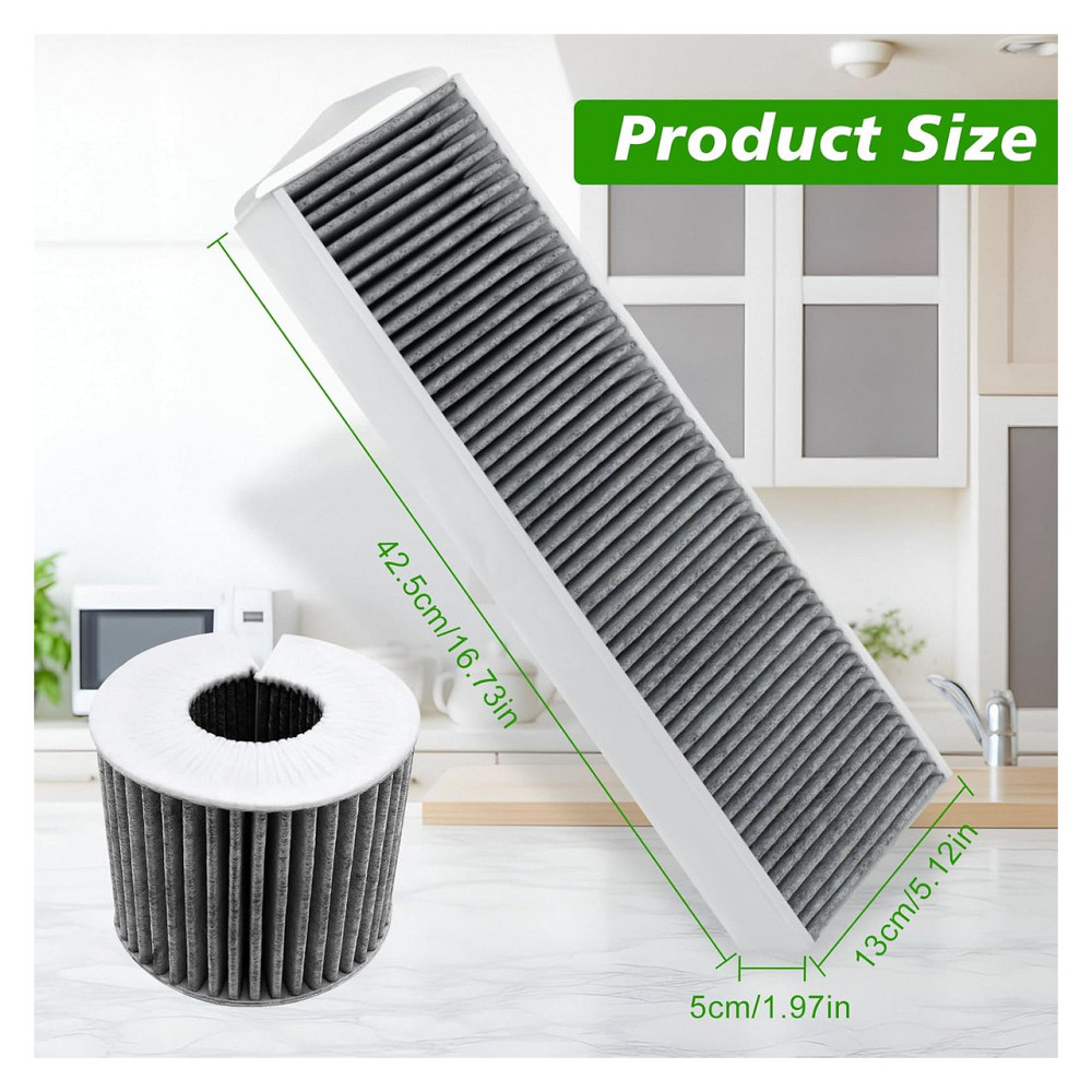 Фильтр угольный картридж JUYLTOOL PUAKF 2 шт 435x130x50 мм 5 слоев черный для Bora Pure X Pure S Pure Киев - изображение 3