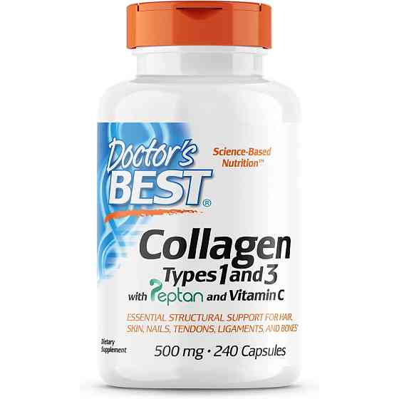 Колаген Doctor's Best Collagen Types 1 and 3 with Vitamin C 500 mg 240 caps Луцьк
