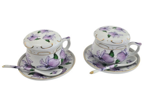 Сервиз чайный фарфор на 2 персоны Цветы Киев - изображение 5